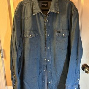 Wrangler Indigo Button-Up Shirt sku181